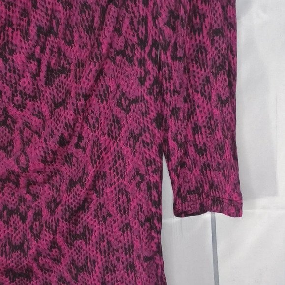 Michael Michael Kors animal print scoop neck 3/4 sleeve shirt - Picture 5 of 7